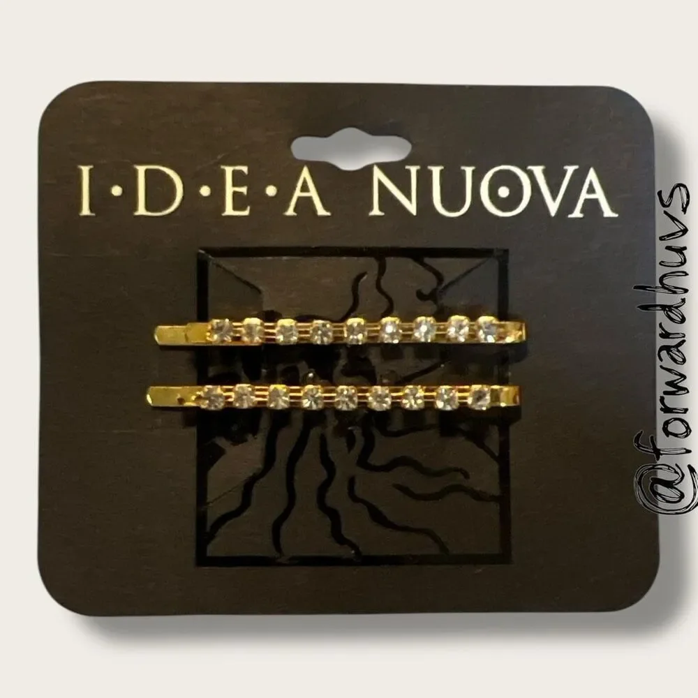 Bundle Sale 3 for $15 | I.D.E.A. Nuova Gold-Tone Rhinestone Barrettes